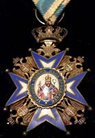 A Serbian ''Order of St Sava'' medal, initially for meritorious civil achievements it was later awarded for military merit.