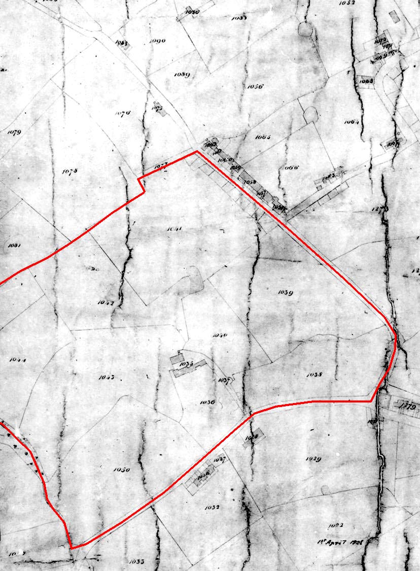 A photocopy of a Map from 1617 showing a part of Chadderton.