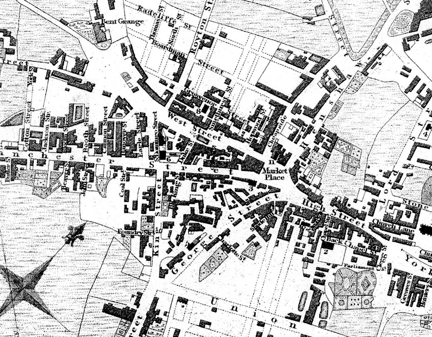 Oldham circa 1824 - more detail