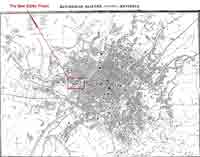 map-Manchester, Salford and their Environs. (Shows the New Bailey Prison)