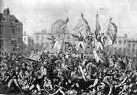 'The Peterloo Massacre' in Manchester, Monday 16th August, 1819
