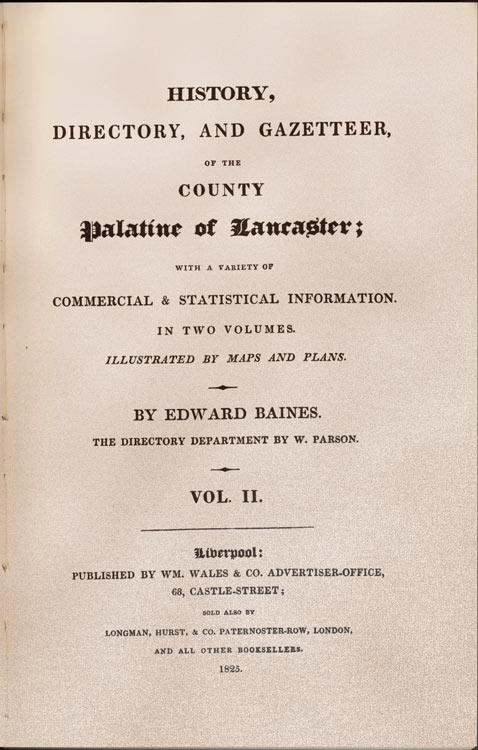 Baines's lancashire - title page