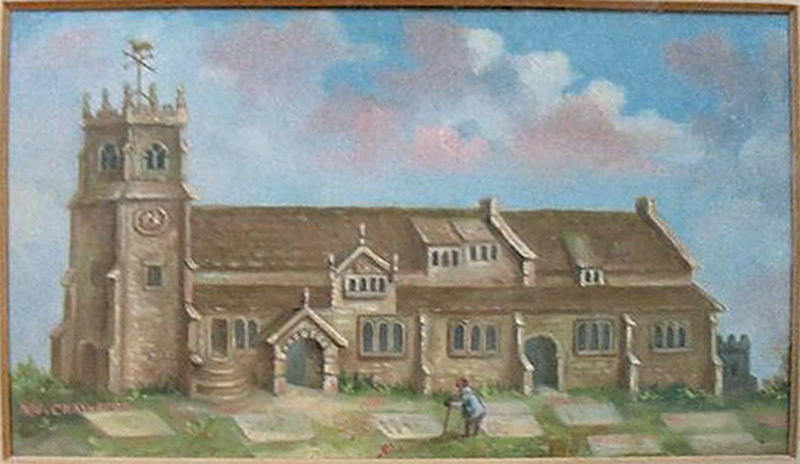 Painting - St Mary's, Parish Church in 1760