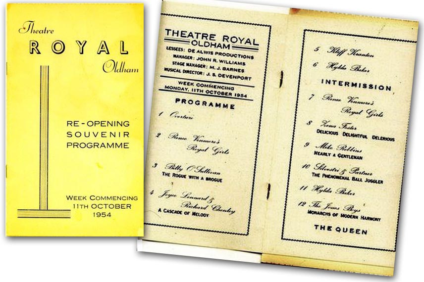 Theatre Royal, Oldham: Programme 11th October 1954