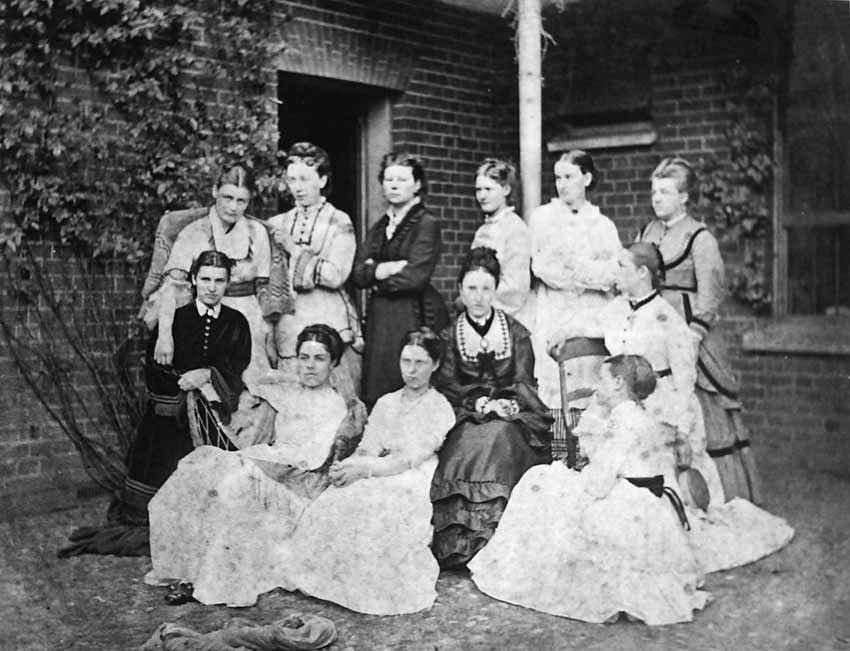 Mary Higgs, the student (left middle row)