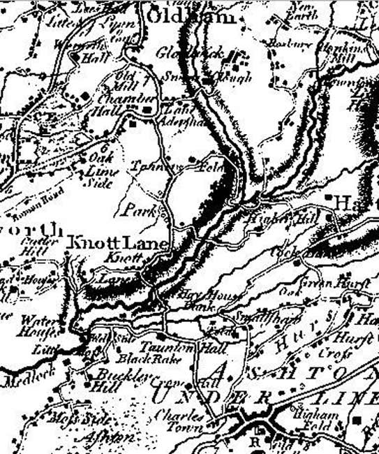 Yates 1786 map of Lancashire 