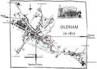 Map of Oldham 1817 - links to talk on John Knight