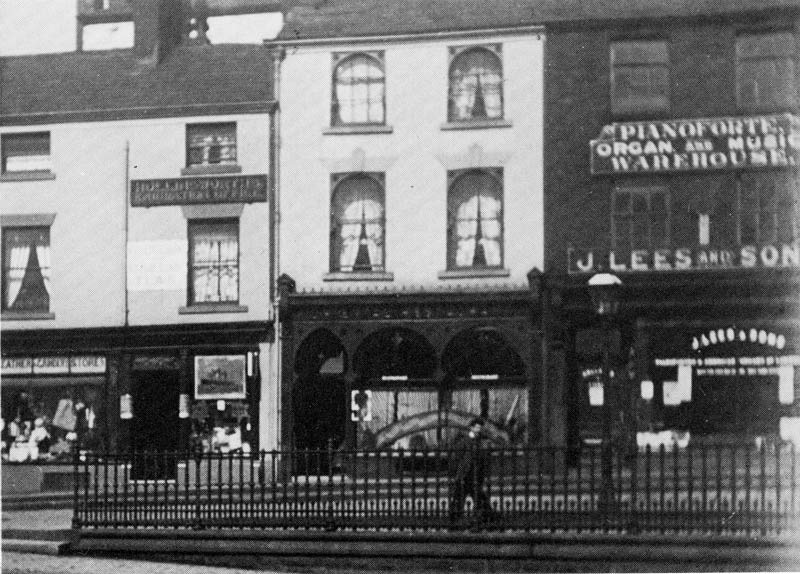 The Iron Railings, Church Terrace and the Oriental Cafe, Oldham