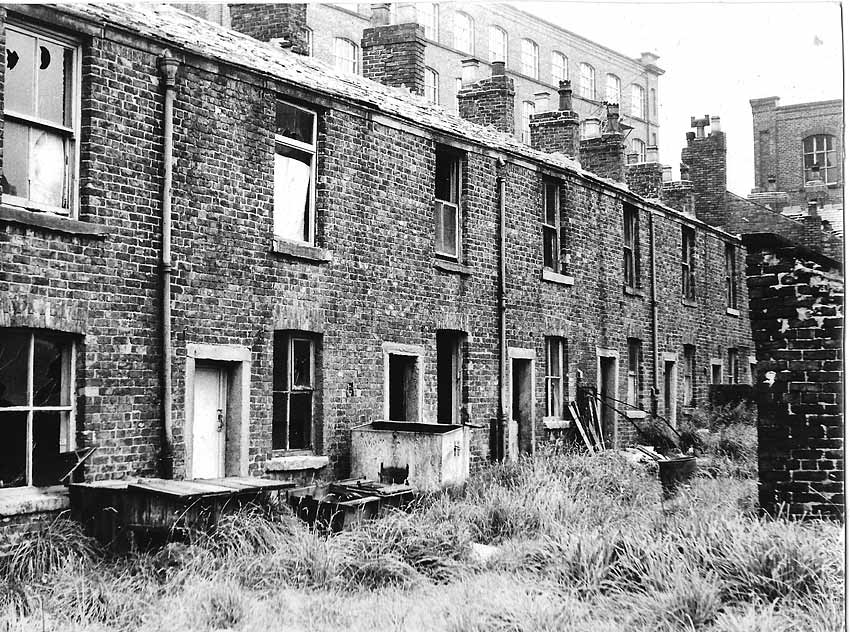 Just off Wellyhole Street, Lees, in the 1960s