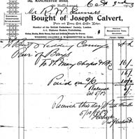 1903, Receipt for a Wedding Carriage and a Pair of Bay Horses.