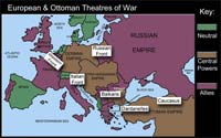 WW1 Europe & ottoman map
