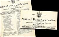 1919 peace celebrations Oldham