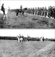 The Grenadier Guards Inspection & marching past their Colonel, Field-Marshal, H.R.H. The Duke of Connaught, K.G., November 1st, 1916 