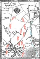 BATTLE of LOOS, 1915 - map