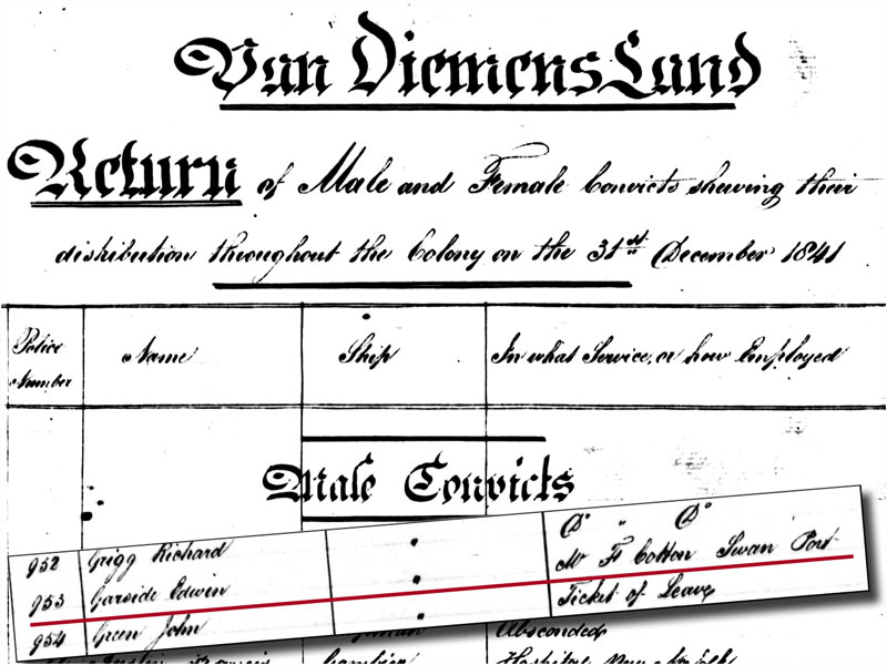 A Gartside Sent to Van Diemen's Land - "Man's Inhumanity to Man" 