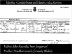 Gartside birth 1864