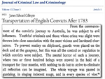 Transportation of convicts