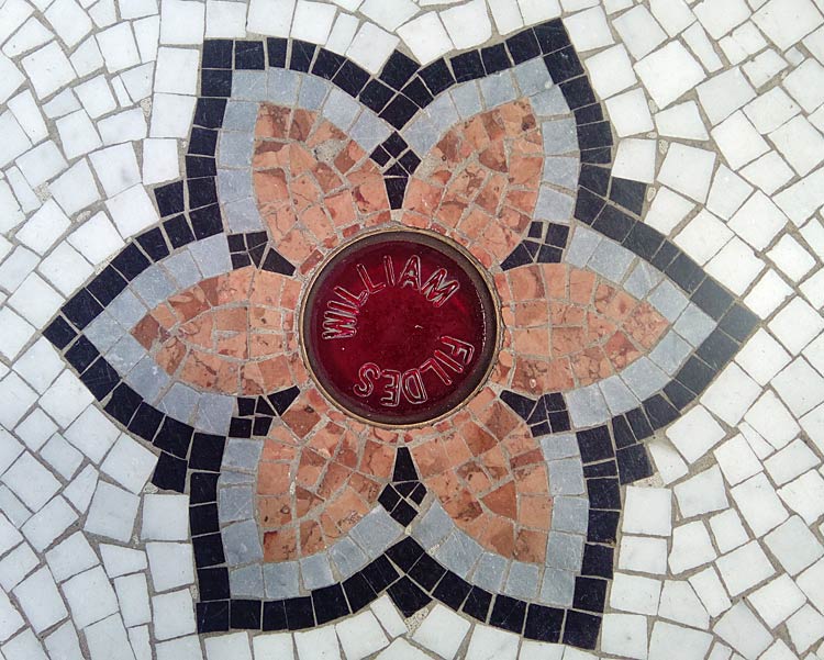 William Fildes age 2 years - Memorial in the mosaic floor next to the library 