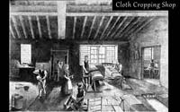 Interior of John Wood's Cloth Cropping Shop