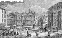 Market Place, Manchester in 1823