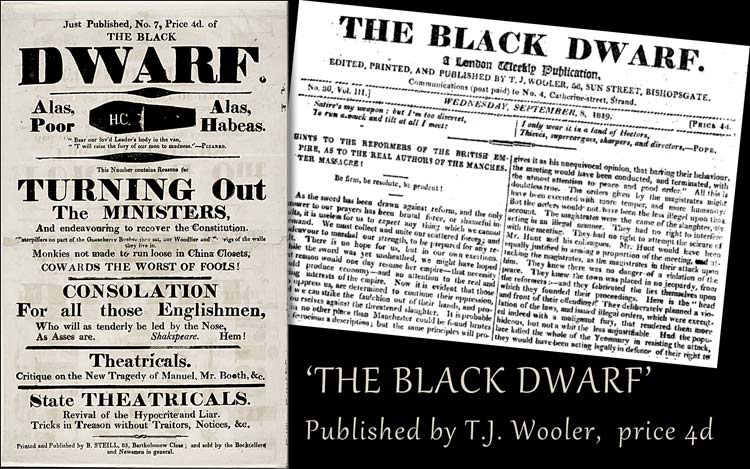 The Black Dwarf published by T.J.Wooler 