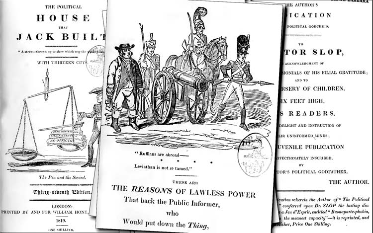 The 'Political House That Jack Built by William Hone and illustrated by George Cruikshank - 'Reasons of Lawless Power'. 