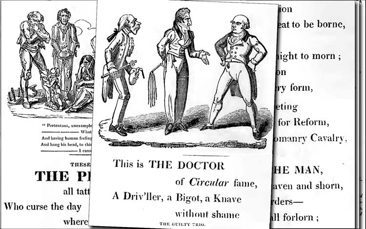 The 'Political House That Jack Built by William Hone and illustrated by George Cruikshank. - 'The Guilty Trio'