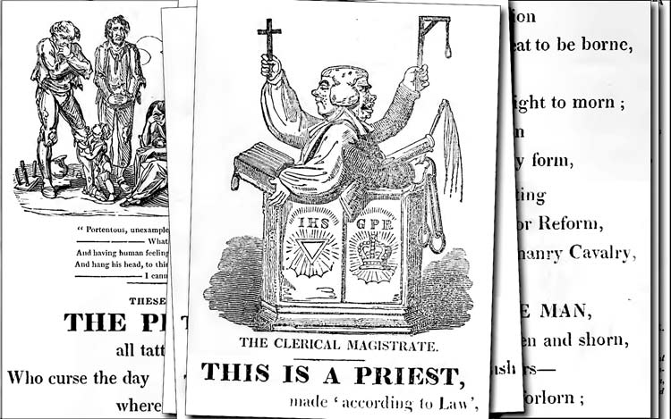 The 'Political House That Jack Built by William Hone and illustrated by George Cruikshank. - 'The Clerical Magistrate'
