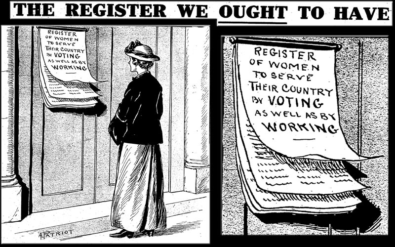 Women at war - women's suffrage