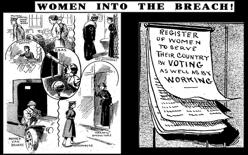 Women at war - women's suffrage