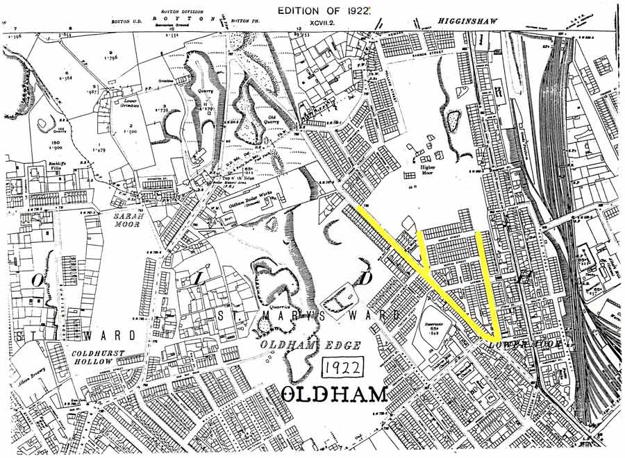 1922 Map showing proposed location of Fossil forest