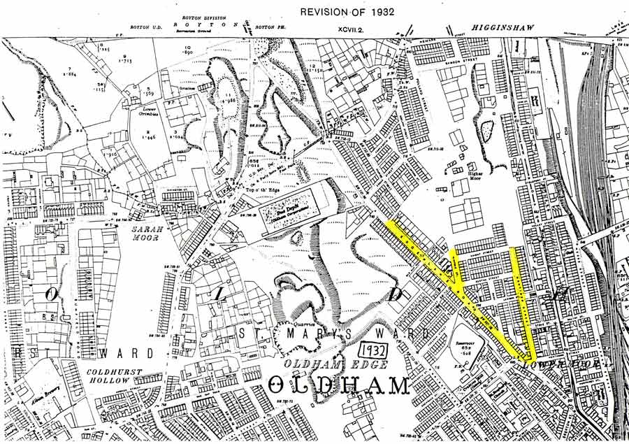 1932 Map showing proposed location of Fossil forest