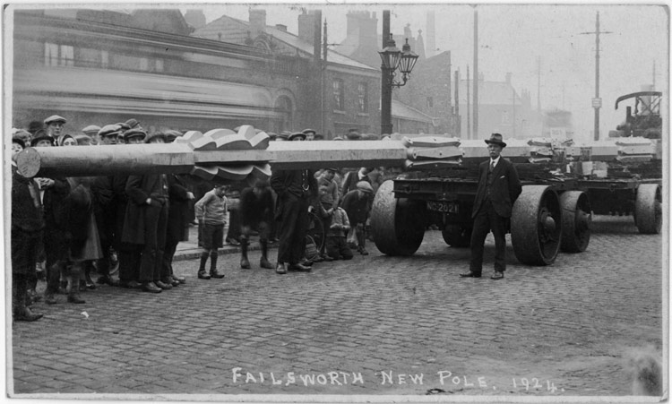 1924 ......... Failsworth's new Pole arriving