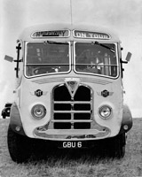 The first 'Happiways' coach, photographed in 1946.