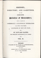 History, Directory and Gazetteer of the County Palatine of lancaster Vol. 2  by Edward Baines 1825