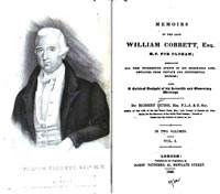 'Memoirs of the late William Cobbett, esq.,' 