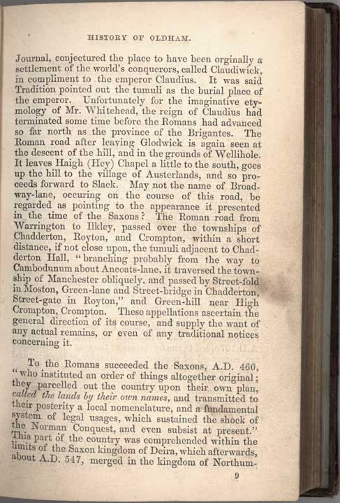 Historical Sketches of Oldham by Edwin Butterworth