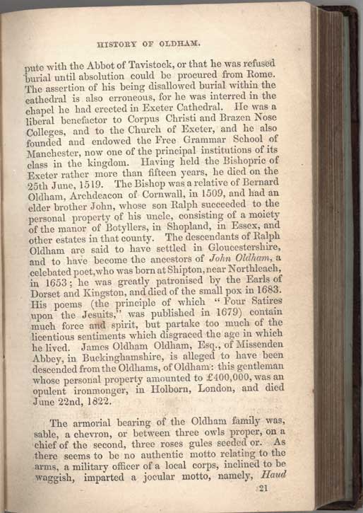 Historical Sketches of Oldham by Edwin Butterworth