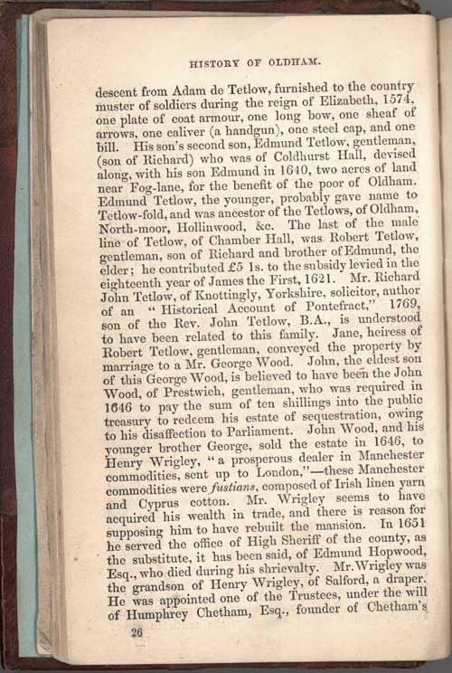 Historical Sketches of Oldham by Edwin Butterworth