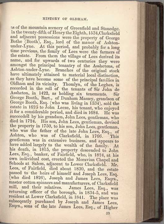 Historical Sketches of Oldham by Edwin Butterworth