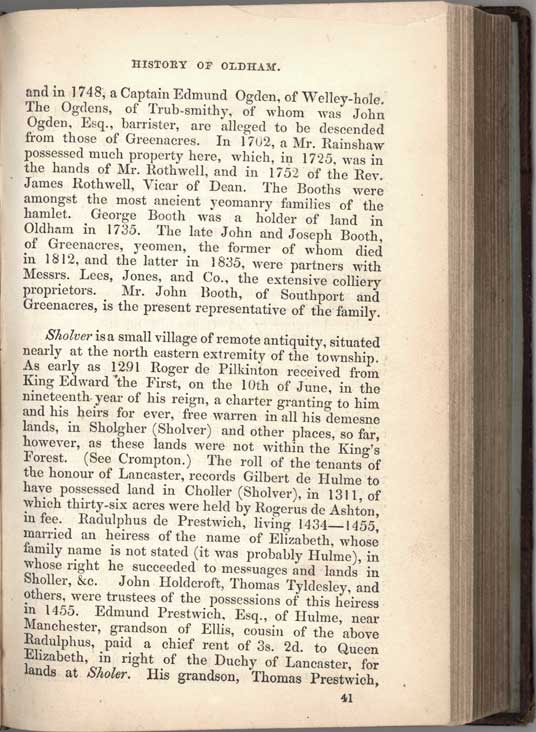 Historical Sketches of Oldham by Edwin Butterworth