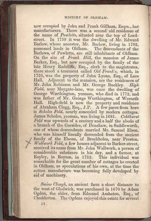 Historical Sketches of Oldham by Edwin Butterworth