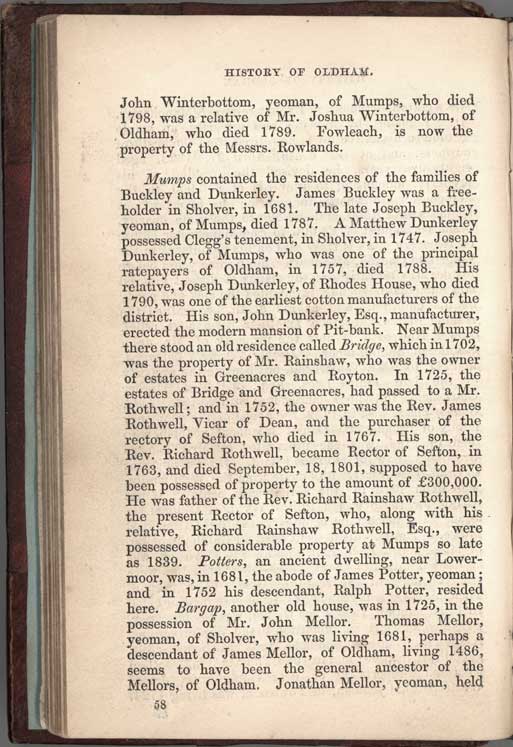 Historical Sketches of Oldham by Edwin Butterworth