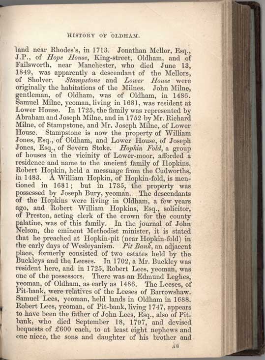 Historical Sketches of Oldham by Edwin Butterworth