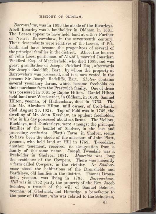 Historical Sketches of Oldham by Edwin Butterworth