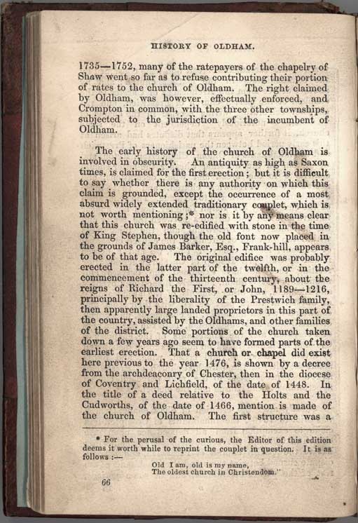 Historical Sketches of Oldham by Edwin Butterworth