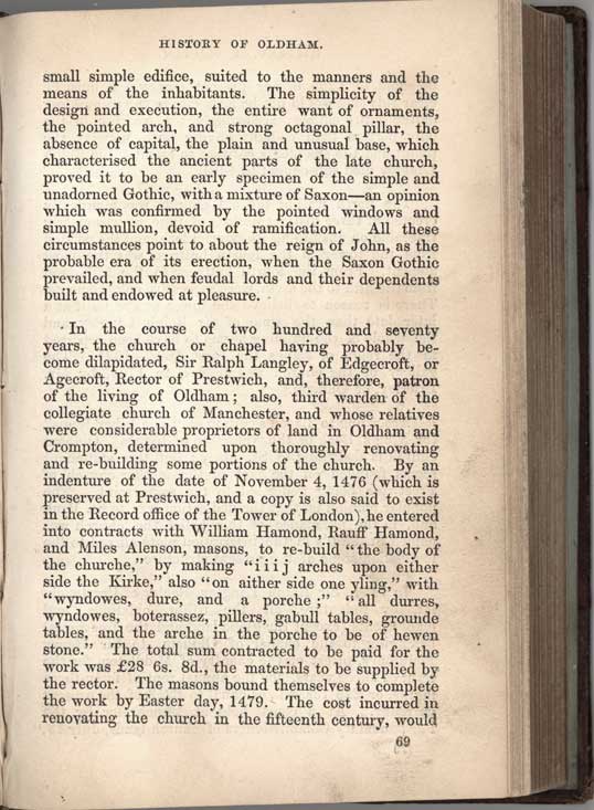 Historical Sketches of Oldham by Edwin Butterworth