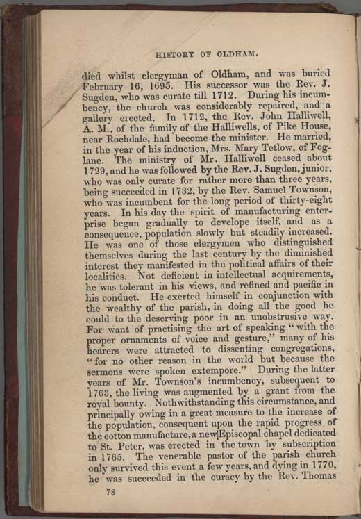 Historical Sketches of Oldham by Edwin Butterworth