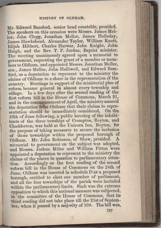 Historical Sketches of Oldham by Edwin Butterworth