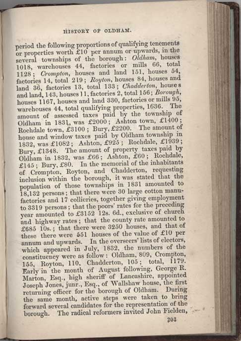 Historical Sketches of Oldham by Edwin Butterworth